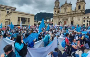 Marcha pela vida na Colômbia no último sábado (4).