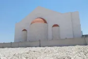 Obras na Igreja Maronita de São Charbel, em Doha, no Qatar, em abril de 2024.
