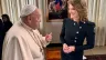 Papa Francisco com a âncora do CBS Evening News, Norah O'Donnell.