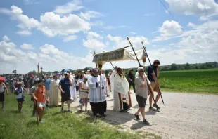 Peregrinação Eucarística Nacional próxima a Omaha, Nebraska, EUA, em 21 de junho de 2024.