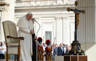Papa Francisco hoje (25) no Vaticano.