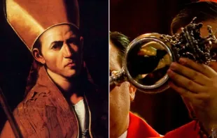 São Januário e sangue liquefeito do santo. Imagem referencial.