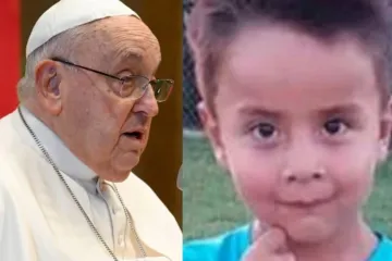 Papa Francisco e  Loan Danilo Peña.