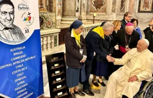 Papa Francisco com membros da Família Vicentina.