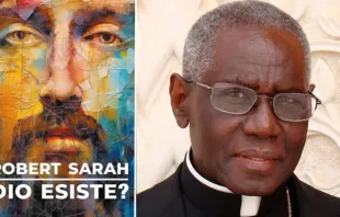 Capa do livro e cardeal Robert Sarah.