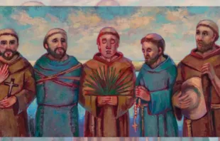 Cinco missionários franciscanos espanhóis, frei Pedro de Corpa, frei Blas Rodríguez, frei Miguel de Añon, frei Antonio de Badajóz e frei Francisco de Veráscola, que sofreram o martírio no atual Estado da Geórgia, EUA, em 1597.
