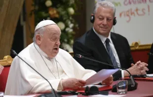Papa Francisco fala em conferência sobre direitos das crianças ontem (3) no Vaticano.
