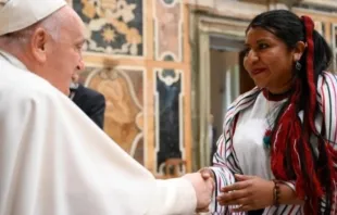 Papa Francisco cumprimenta participantes em encontro sobre “O conhecimiento dos povos indígenas e as ciências".