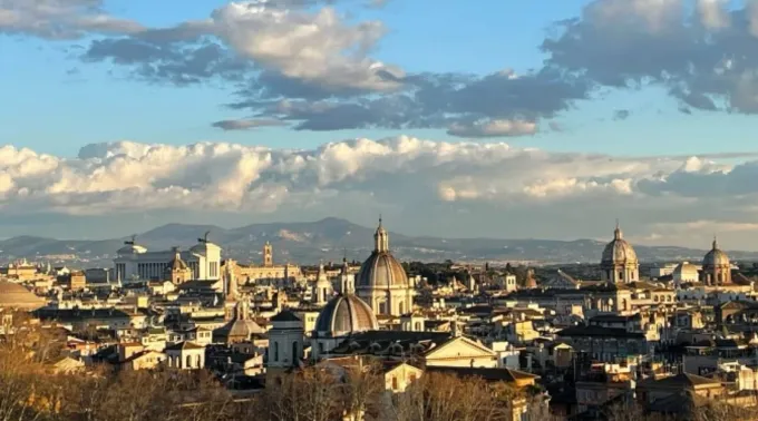 Fotografia panorâmica de Roma ?? 