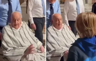 Papa Francisco aparece em público pela segunda vez depois de sua internação hoje (10) na basílica de São Pedro, no Vaticano.