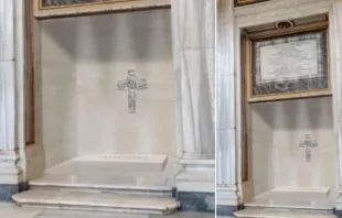 Túmulo do papa Francisco na basílica de Santa Maria Maior, em Roma.