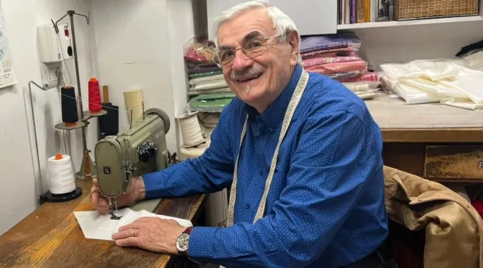 Raniero Mancinelli em sua oficina em Roma ?? 