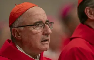 Cardeal Daniel Sturla em missa de novendiales pela alma do papa Francisco na basílica de São Pedro, no Vaticano, em 28 de abril de 2025.
