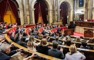 Votação no Parlamento da Catalunha, Espanha.