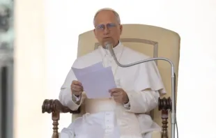 Papa Leão XIV discursa em audiência geral hoje (11) no Vaticano.