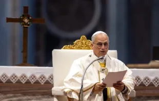 Leão XIV profere sua homilia na solenidade da Santíssima Trindade e do Jubileu do Esporte, em 15 de junho de 2025, na basílica de São Pedro, no Vaticano.