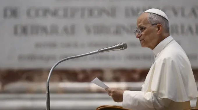 Leão XIV fala a cerca de 400 bispos de 38 países na basílica de São Pedro em 25 de junho de 2025 ?? 