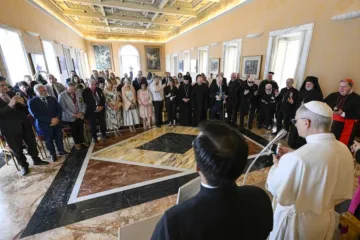 Leão XIV com um grupo ecumênico dos EUA em Castel Gandolfo em 17 de julho de 2025