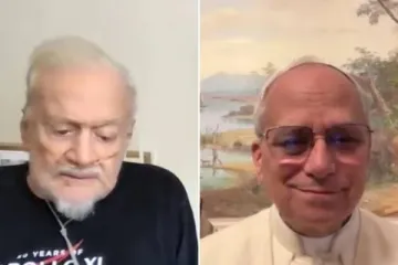 Leão XIV fala com Buzz Aldrin