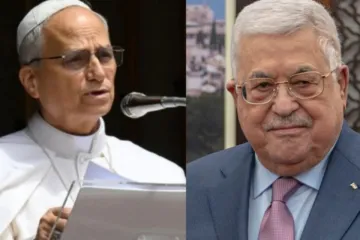 Leão XIV e Mahmoud Abbas