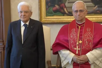 Leão XIV recebe o presidente italiano Sergio Mattarella no Vaticano em 6 de junho de 2025