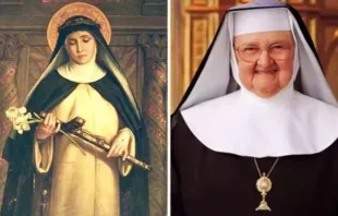 Santa Catarina de Sena e Madre Angélica.