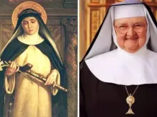 Santa Catarina de Sena e Madre Angélica.