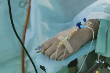 Paciente em centro médico