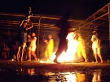 Dança ritual na montanha de Sorte, na Venezuela.