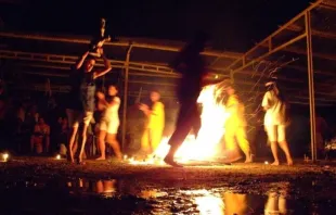 Dança ritual na montanha de Sorte, na Venezuela.