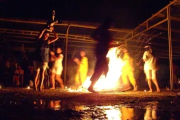 Dança ritual na montanha de Sorte, na Venezuela