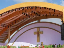 O papa Leão XIV hoje (3) na Universidade Tor Vergata, em Roma.