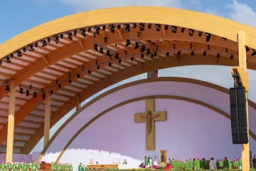 Leão XIV na Universidade Tor Vergata em 3 de agosto de 2025