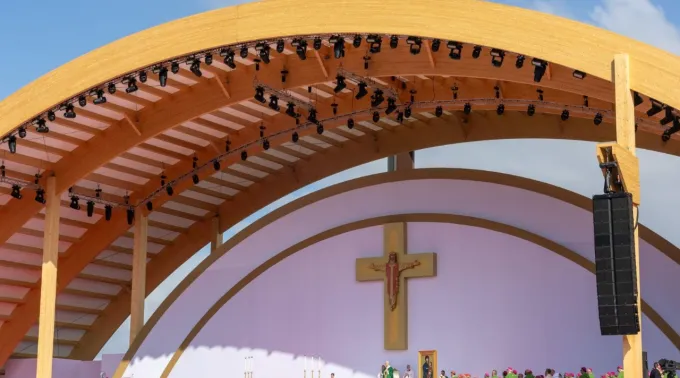 Leão XIV na Universidade Tor Vergata em 3 de agosto de 2025 ?? 