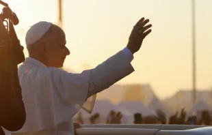 O papa Leão XIV na Universidade Tor Vergata, em Roma, na Vigília Jubilar dos Jovens 2025.