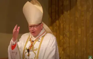 Cardeal Willem Eijk prega em missa, em 31 de julho de 2025, para celebrar a fundação do santuário de Nossa Senhora de Guadalupe pelo cardeal Burke em La Crosse, Wisconsin, EUA, em 2008.