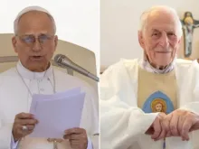 Papa Leão XIV e o cardeal Stanislaus Esteban Karlic, que morreu na sexta-feira (8).