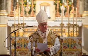 O cardeal Vincent Nichols (na foto celebrando uma missa em 2021) condenou, numa declaração de 8 de agosto de 2025, os planos de Israel de tomar a Cidade de Gaza.