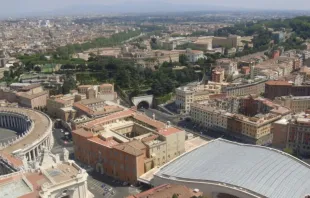 Vista panorâmica parcial dos arredores do Vaticano.