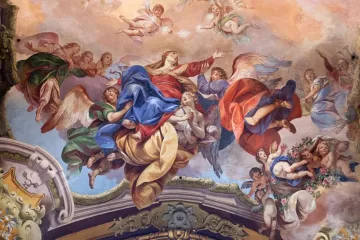 Assunção da Virgem Maria, afresco na basílica de São Petrônio