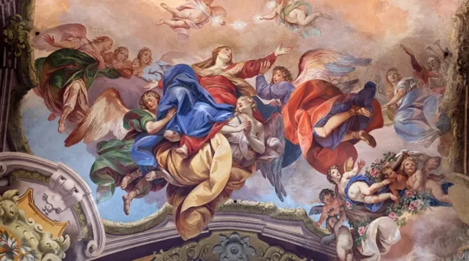 Assunção da Virgem Maria, afresco na basílica de São Petrônio ?? 