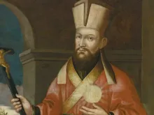 Retrato do missionário jesuíta lituano Andrius Rudamina.