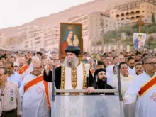 Celebrações da festa de Nossa Senhora, em Assiut, Egito, em agosto de 2025.