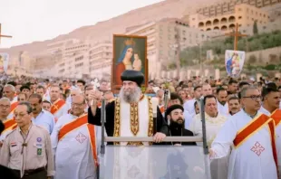 Celebrações da festa de Nossa Senhora, em Assiut, Egito, em agosto de 2025.