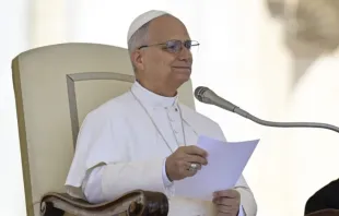 Papa Leão XIV em audiência geral no Vaticano. Imagem referencial.