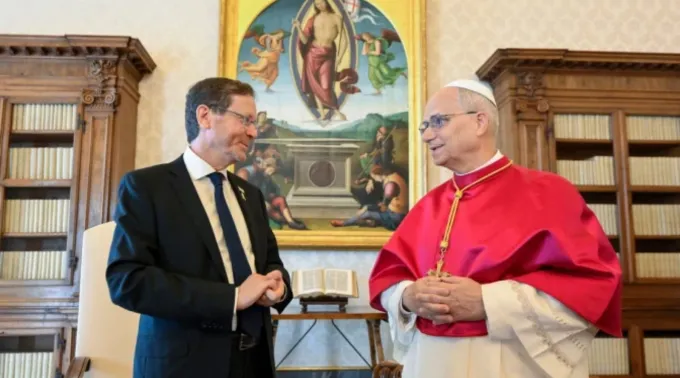 Leão XIV recebe  Isaac Herzog no Vaticano em 4 de setembro de 2025 ?? 