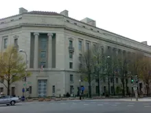 Edifício-sede do Departamento de Justiça dos EUA em Washington, D.C., EUA.