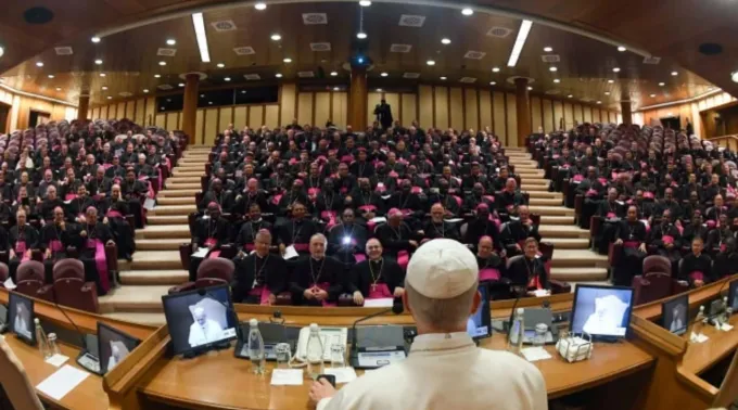 Encontro do papa Leão XIV com bispos no Vaticano em 11 de setembro de 2025 ?? 