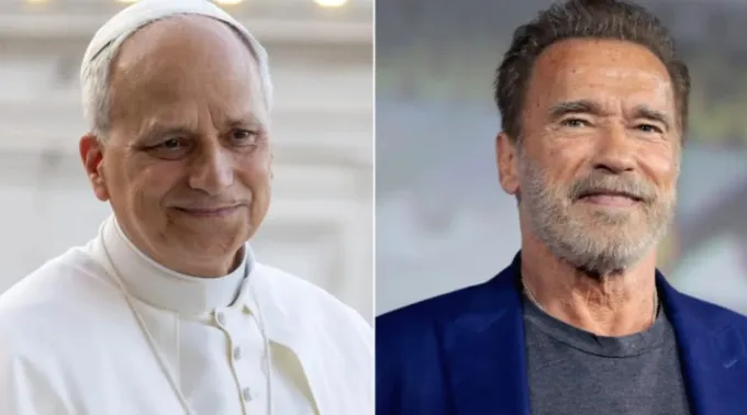 Papa Leão XIV e Arnold Schwarzenegger ?? 