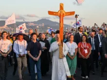 Papa Leão XIV no Jubileu da Juventude 2025 em Roma.